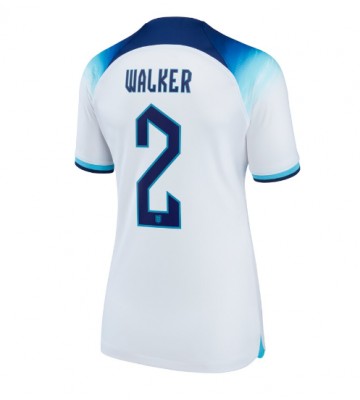 England Kyle Walker #2 Replika Hjemmebanetrøje Dame VM 2022 Kortærmet